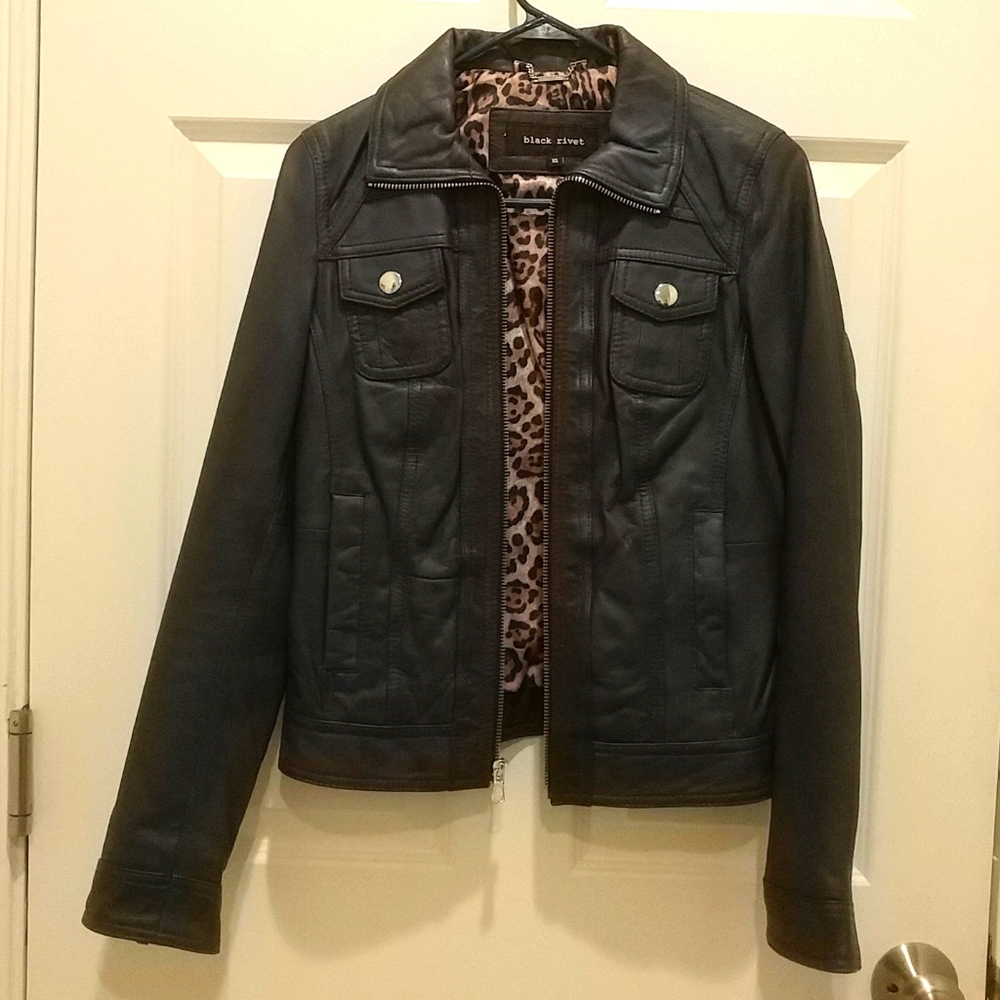 Black Rivet XS Leather Jacket